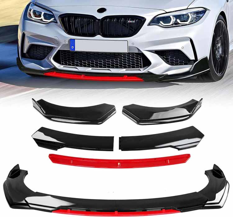 5Pcs Front Bumper Lip Chin Splitter Spoiler Air Dam Fit 66.9