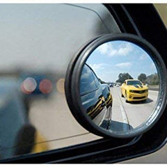 30 Pcs 50mm Dia Black Self Adhesive Round Car Rear View Moving Type Blind Spot Mirror
