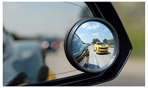 30 Pcs 50mm Dia Black Self Adhesive Round Car Rear View Moving Type Blind Spot Mirror