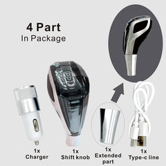 Crystal Shift knob Touch Activated Ultra LED Light Illuminated LED Gear Shift Knob Fits for Most Cars with Button-Less Operated Shifter
