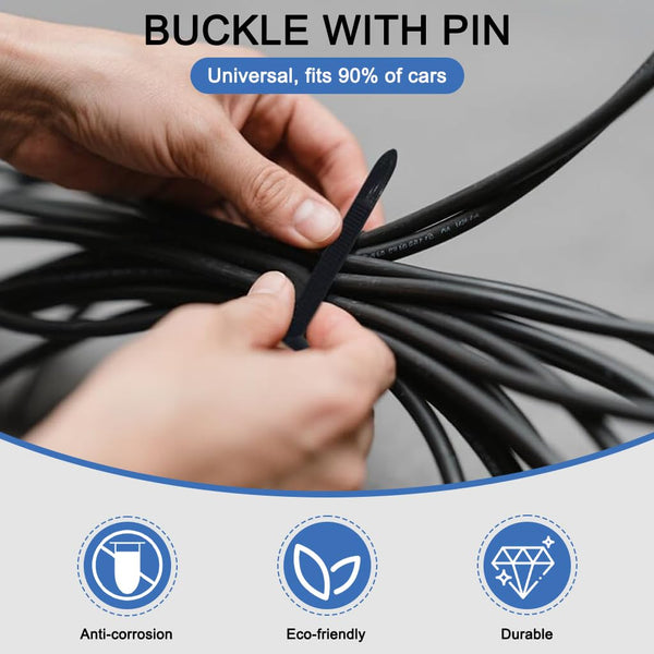 100Pcs Nylon Self Locking Cable Tie Automotive Panel Retainer Ties T-Type Push Mount Zip Tie For Securing Cables Heavy Duty Strong Wire Fastener Universal Cable Tie
