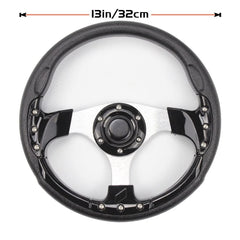 350mm Deep Dish Drifting Steering Wheel Universal PU Aluminum Car Auto Racing Sport Universal Car Steering Wheel Cover Spinner