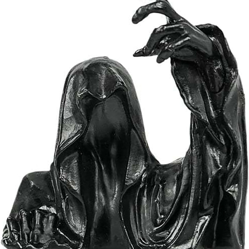 Grim Reaper Rocking Chair Figurine Cute Gothic Mini Statue For Car Dashboard Bookshelf, Desk & Home Decor Funny Resin Shelf Sitter Gothic Decoration