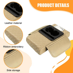 Multifunctional Car Armrest Cushion, 5 In 1 Vehicle Centre Console Cover With 2 Storage Pockets, Cup Phone & Phone Holder