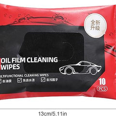 Car Glass Oil Film & Leather Cleaning Wipes High Clarity Windshield Restorer & Multi-Surface Cleaner Interior & Exterior Wipes