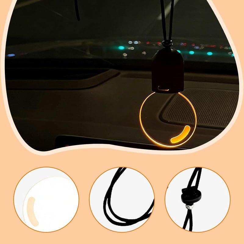 Hanging Car Interior Light – Soft Glow LED Bulb With Touch Switch, USB Rechargeable Night Lamp, Minimalist Pendant Style For Car Interior