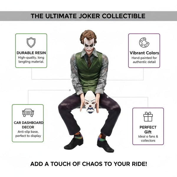 The Joker 15cm Premium Dashboard Figurine (With Removable Mask) For Car