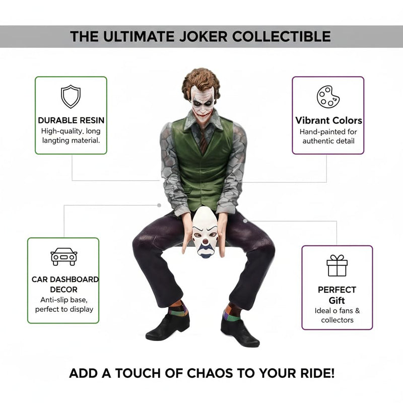 The Joker 15cm Premium Dashboard Figurine (With Removable Mask) For Car