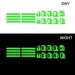 2 Pcs Control Switch Outer Door Handle Button Panel Night Safety Luminous Decals Glow In Dark Stickers For Car Window Door (Green)