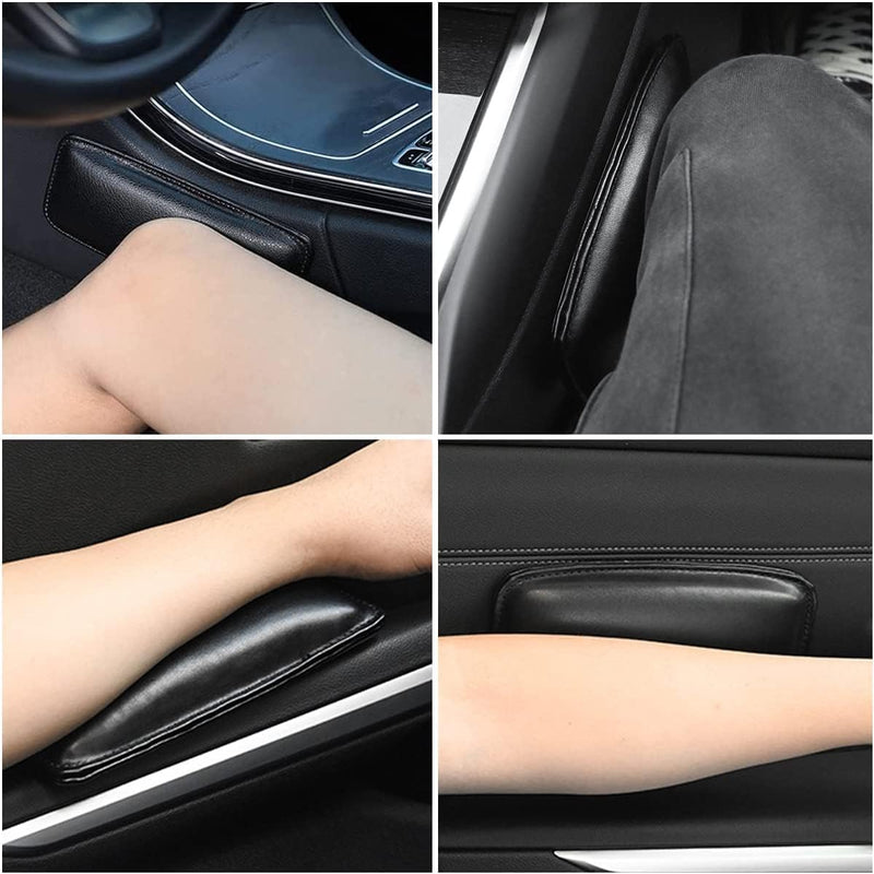 2 Pcs Car Knee Cushion Pad, Armrest Cushion, Auto Center Console Side Leg Elbow Soft Elastic Thigh Support Comfort Pillow Pain Relief Leaning Pad Interior Accessories