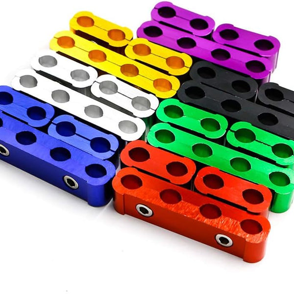 3PCS Aluminum Engine Spark Plug Wire Separator Divider Organizer Clamp Kit for 8mm 9mm 10mm