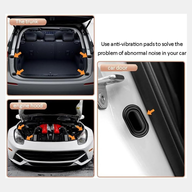 4pcs Universal Car Door Cushions - Thickened Silicone Pads Reduce Slam Noise & Prevent Scratches - Easy Install Protective Edge Guards