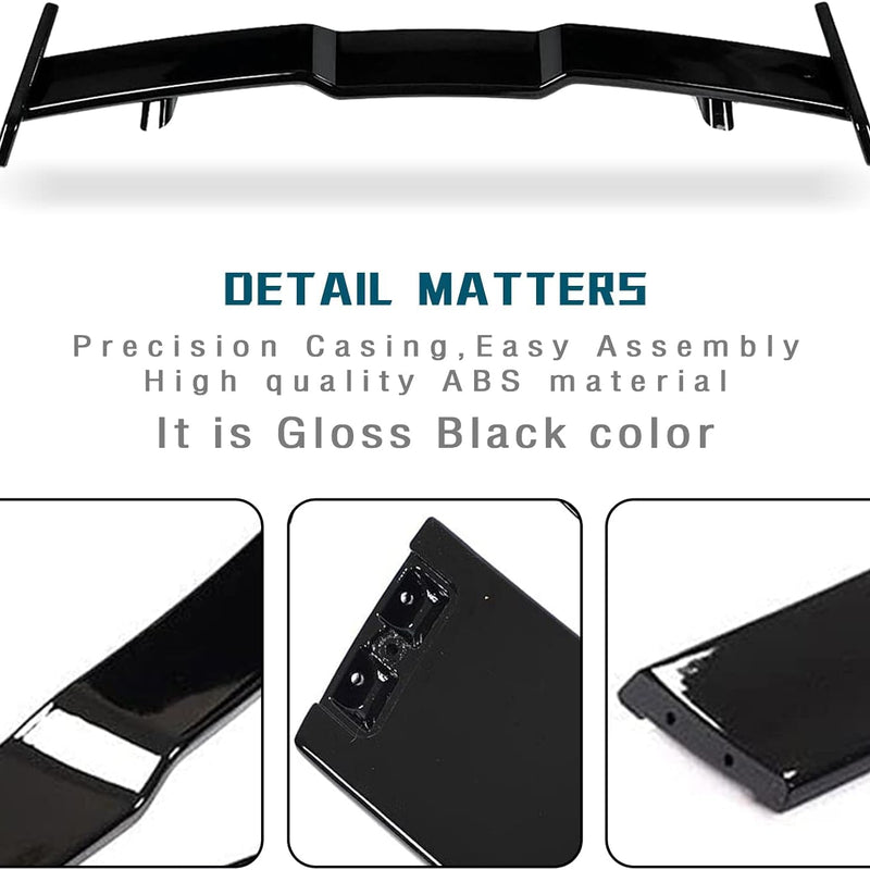 Car Glossy Black Rear Spoiler TRD Sporty Style Rear Boot Lid Wing Rear Trunk Car Spoiler Auto Lip Tail Wing Rear Trunk Wing Spoiler car Decorative accessories-1PC