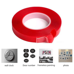 10 Mtr Strong Acrylic Adhesive Clear Double Sided Tape Heat Resistant Double-Sided Transparent Clear Adhesive Tape (10 Meter)