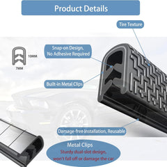 Car Door Edge Protector Strip, 5Mx10mm U-Shaped Flexible Rubber & Steel Exterior Accessories All - Noise Isolator, Car Door Guard, Anti-Scratch Vehicle Protection, All Models