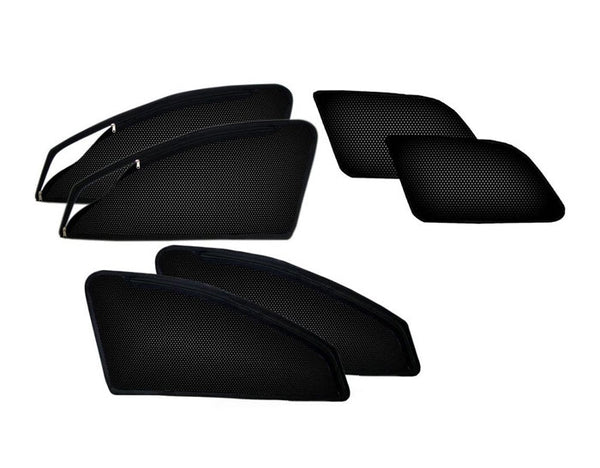 FUJI Mahindra XUV500 Tailored Cut Zipper Magnetic Sun Shades Car Curtain Pack Of 6pcs