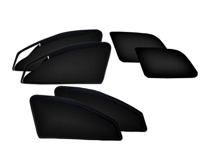 FUJI Mahindra Scorpio Tailored Cut Zipper Magnetic Sun Shades Car Curtain Pack Of 6pcs