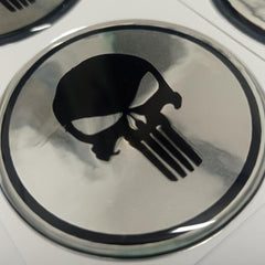 4pcs Punish Car Wheel Center Hub Cap Caps Badge Sticker Decal 60mm