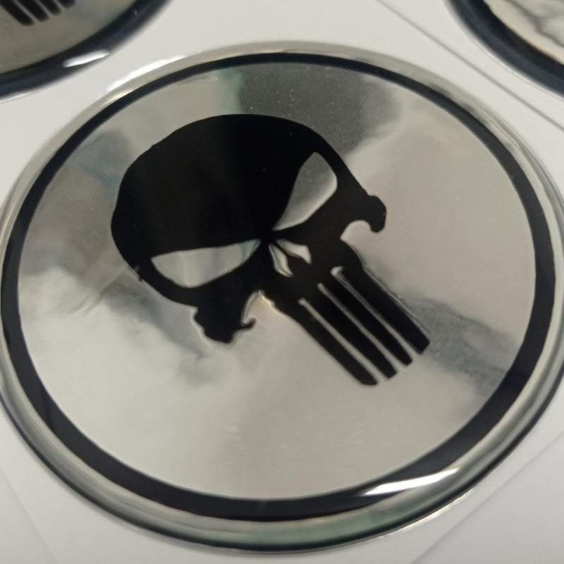 4pcs Punish Car Wheel Center Hub Cap Caps Badge Sticker Decal 60mm