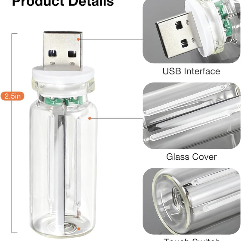 1 Pc Portable Mini Glass Bottle LED Bulb Night Light for Vehicle Bedroom Hallway Camping Holiday Decoration