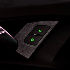 2 Pcs Control Switch Outer Door Handle Button Panel Night Safety Luminous Decals Glow In Dark Stickers For Car Window Door (Green)