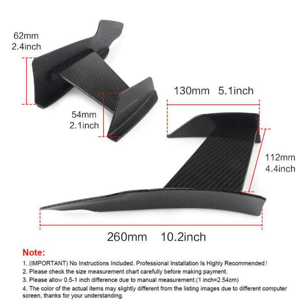 6Pcs Car Front Bumper Lip Splitter Fins Body Spoiler Canards Refit Gloss Black