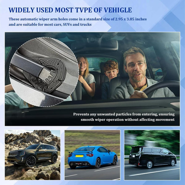 1 Pc Silicone Wiper Arm Hole Protector Cover Universal Dust & Debris Protection Pad For Cars, SUVs & Trucks