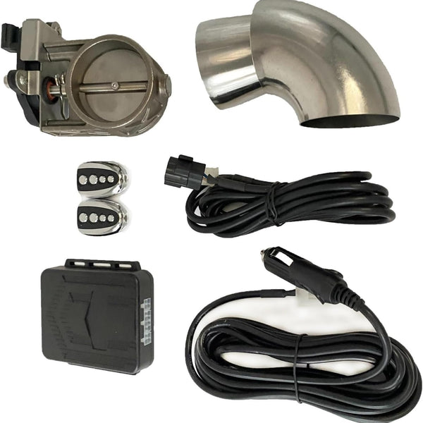 Car End Pipes Exhaust Cut-off Valve Electronic Exhaust Valve With Remote Control Multi-angle Switch 51mm 63mm 76mm Automobile Vacuum Pump Exhaust