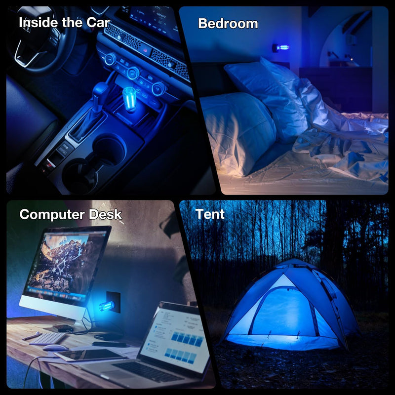 1 Pc Portable Mini Glass Bottle LED Bulb Night Light for Vehicle Bedroom Hallway Camping Holiday Decoration