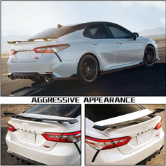 Car Glossy Black Rear Spoiler TRD Sporty Style Rear Boot Lid Wing Rear Trunk Car Spoiler Auto Lip Tail Wing Rear Trunk Wing Spoiler car Decorative accessories-1PC