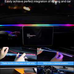 RGB Inside Car Lights, USB Car LED Lights with APP/Remote Control, 16 Millions Color Changing Ambient Lighting Kit with 43 Inch, Car Lighting Accessories, Music USB Light Strip