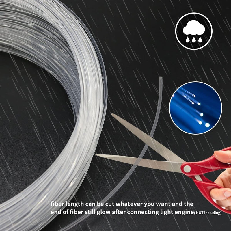 PVC Roll Optical Fiber Light Roll for Star Ceiling & Decorative Lighting | Flexible End Glow Fiber Cable for Home, Car & DIY LED Lighting Projects | Multiple Diameter & Length Options (75mm)