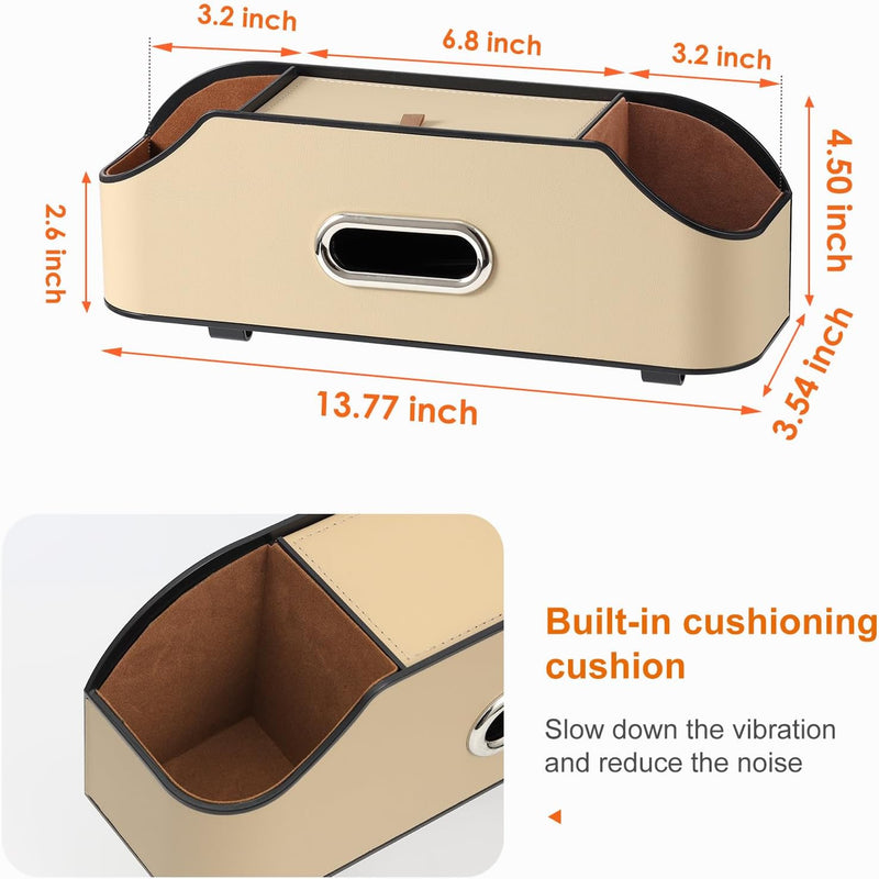 Car Seat Organizer - Cup Holder, Car Tissue Holder and Hooks Keep Your Back Seat