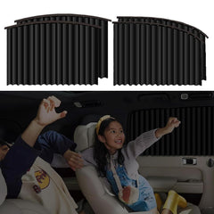 4 Pack Slidable Car Side Window Sun Shades Privacy Magnetic Curtains