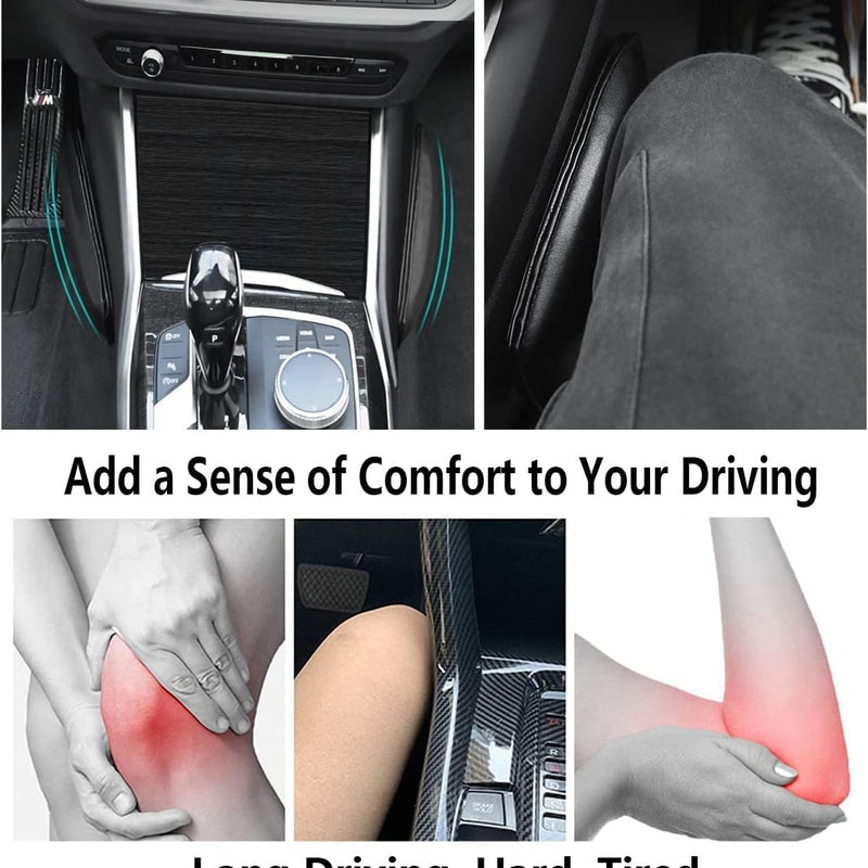 2 Pcs Car Knee Cushion Pad, Armrest Cushion, Auto Center Console Side Leg Elbow Soft Elastic Thigh Support Comfort Pillow Pain Relief Leaning Pad Interior Accessories