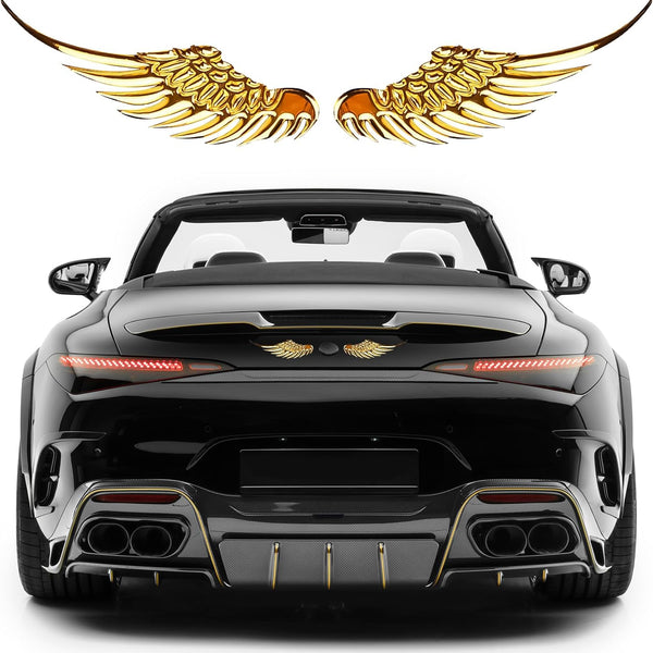 1 Pair 3D Angel Sticker Car Sticker Metal Style Decorative Car Stickers Car Styling Accessory