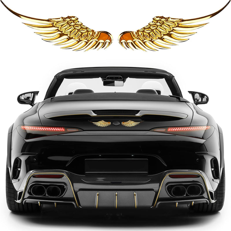 1 Pair 3D Angel Sticker Car Sticker Metal Style Decorative Car Stickers Car Styling Accessory