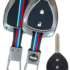 2 Button Metal Key Cover For Toyota Innova Fortuner