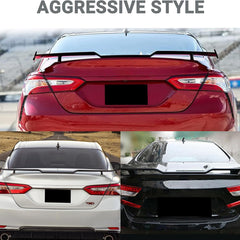 Car Glossy Black Rear Spoiler TRD Sporty Style Rear Boot Lid Wing Rear Trunk Car Spoiler Auto Lip Tail Wing Rear Trunk Wing Spoiler car Decorative accessories-1PC