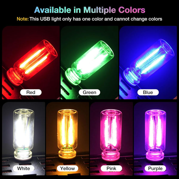 1 Pc Portable Mini Glass Bottle LED Bulb Night Light for Vehicle Bedroom Hallway Camping Holiday Decoration