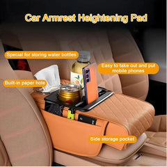Multifunctional Car Armrest Cushion, 5 In 1 Vehicle Centre Console Cover With 2 Storage Pockets, Cup Phone & Phone Holder