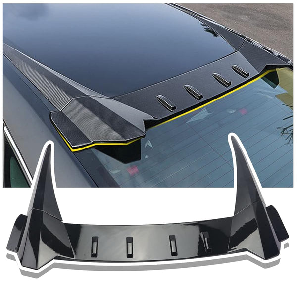 Roof Spoiler Fit for 10th Honda Civic Type-R Sedan Rear Window Rear Spoiler Wing Lip for 2016-2021 Honda Civic 3 Pieces Accessories (Glossy Black)