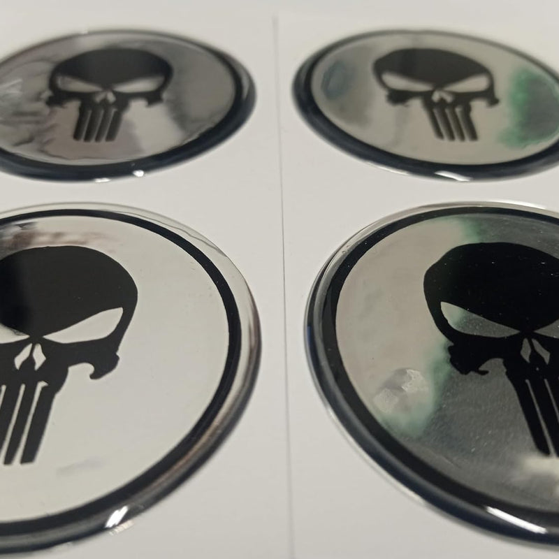 4pcs Punish Car Wheel Center Hub Cap Caps Badge Sticker Decal 60mm