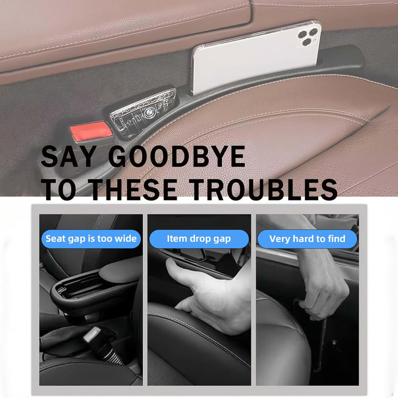2 Pcs Car Seat Gap Filler EVA Car Seat Gap Organizer, Car Seat Gap Storage, Gap Filler Between Seat and Console Compatible