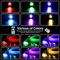 550* Fiber Optic RGBW LED Car Shooting Meteor Star Roof Headliner Light Kit 16W