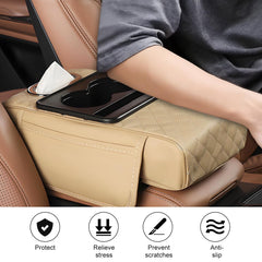 Multifunctional Car Armrest Cushion, 5 In 1 Vehicle Centre Console Cover With 2 Storage Pockets, Cup Phone & Phone Holder
