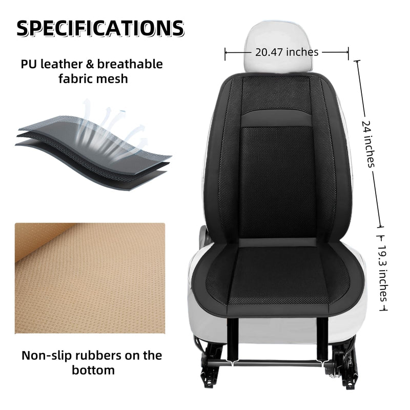 Universal 12V Cooling Car Seat Cover with 16 Fans Automotive Seat Cooler Pad for Front Seats Ventilated Car Seat Cushion with Breathable Design