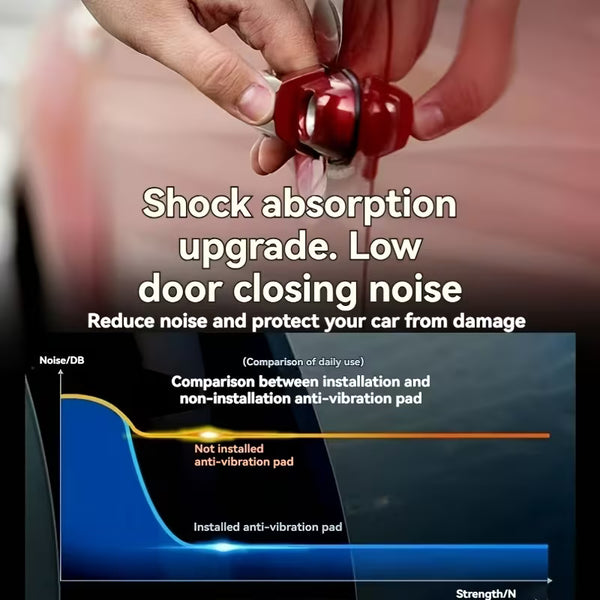 4pcs Universal Car Door Cushions - Thickened Silicone Pads Reduce Slam Noise & Prevent Scratches - Easy Install Protective Edge Guards