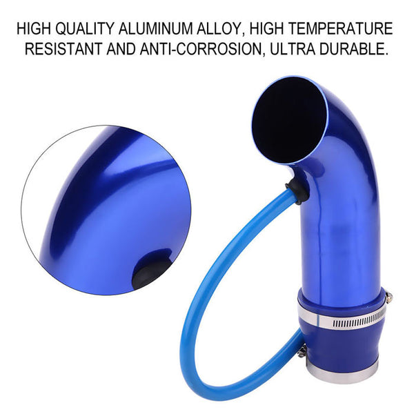 76mm/3inch Aluminum Alloy Car Cold Air Intake Pipe Tube Hose Kit Filter(Assorted Color)