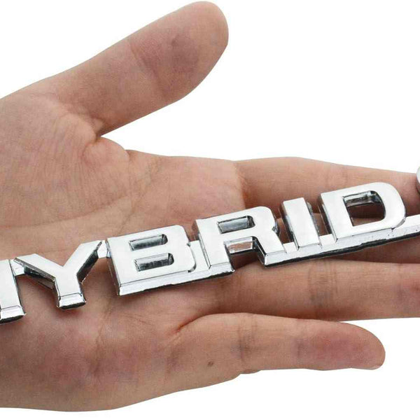 1pcs Chrome Blue Hybrid 3D Metal Car Sticker Emblem Badge Car Bike Decorative